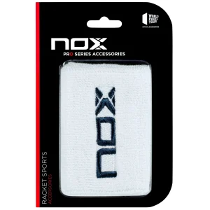 Nox Wristbands White/Blue Logo
